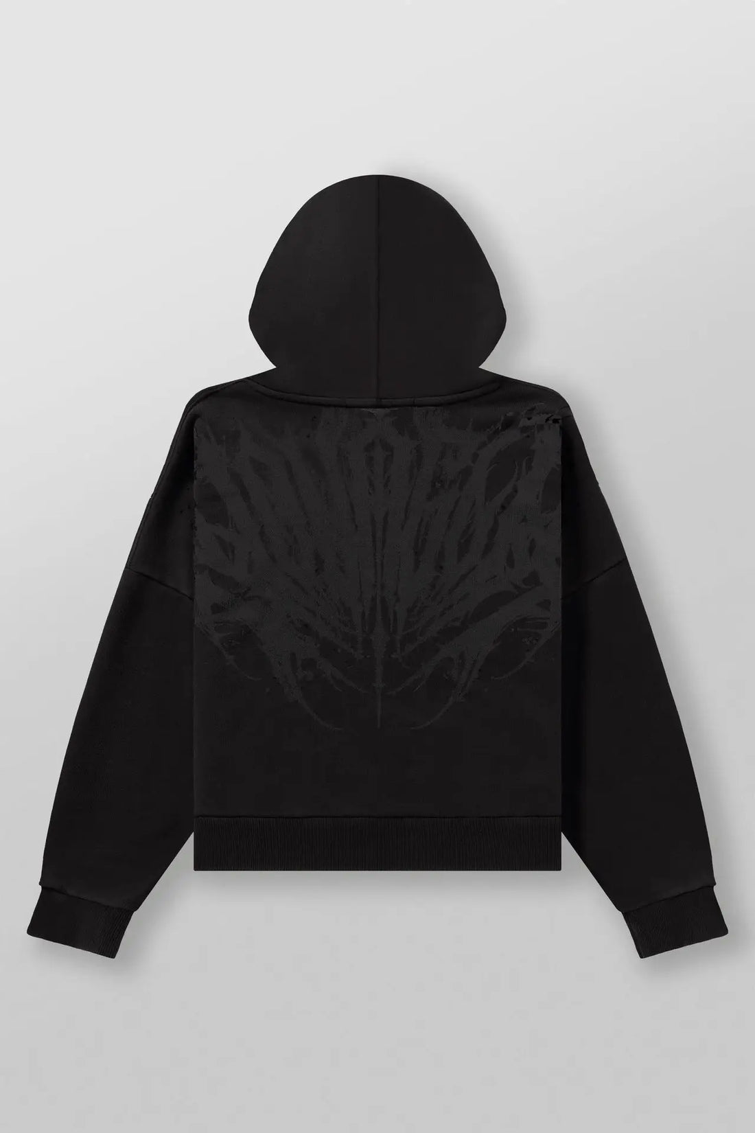 American-style streetwear sports hoodie for jogging, fitness, casual running, and training with wing-shaped print - ATFH