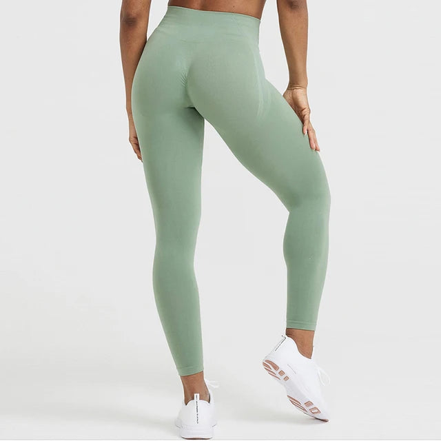 Amplify Effortless Leggings For Women Push Up Booty Legging Scrunch Butt Stretch Workout Gym Tights Fitness Seamless Yoga Pants - ATFH