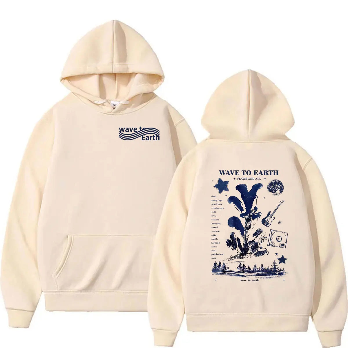 Kpop Band Wave To Earth The Pieces Tour 2026 Hoodie Men's Women Hip Hop Korean Pop Fashion Loose pullover Sweatshirt Streetwear