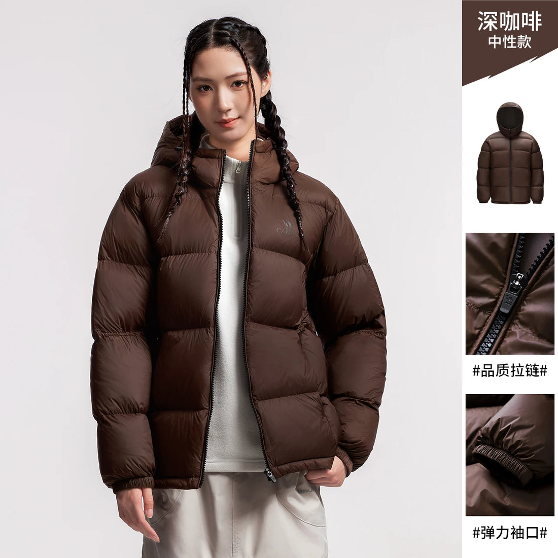 GOLDEN CAMEL Down Jackets Women Warm Hooded Thickened Bread Hiking Jacket for Men 2023 Puffer Heated Clothes Men's Winter Coats