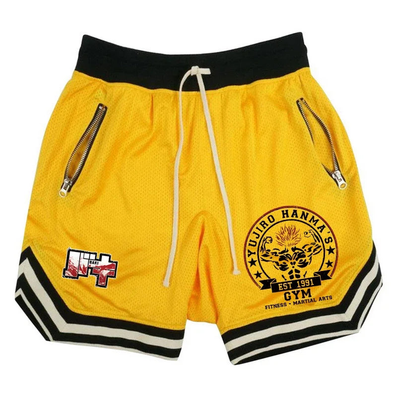 Hanma Baki Anime Shorts Men Women Quick Dry Mesh Gym Shorts Breathable to Fitness Joggers Summer Basketball Sports Scanties Male