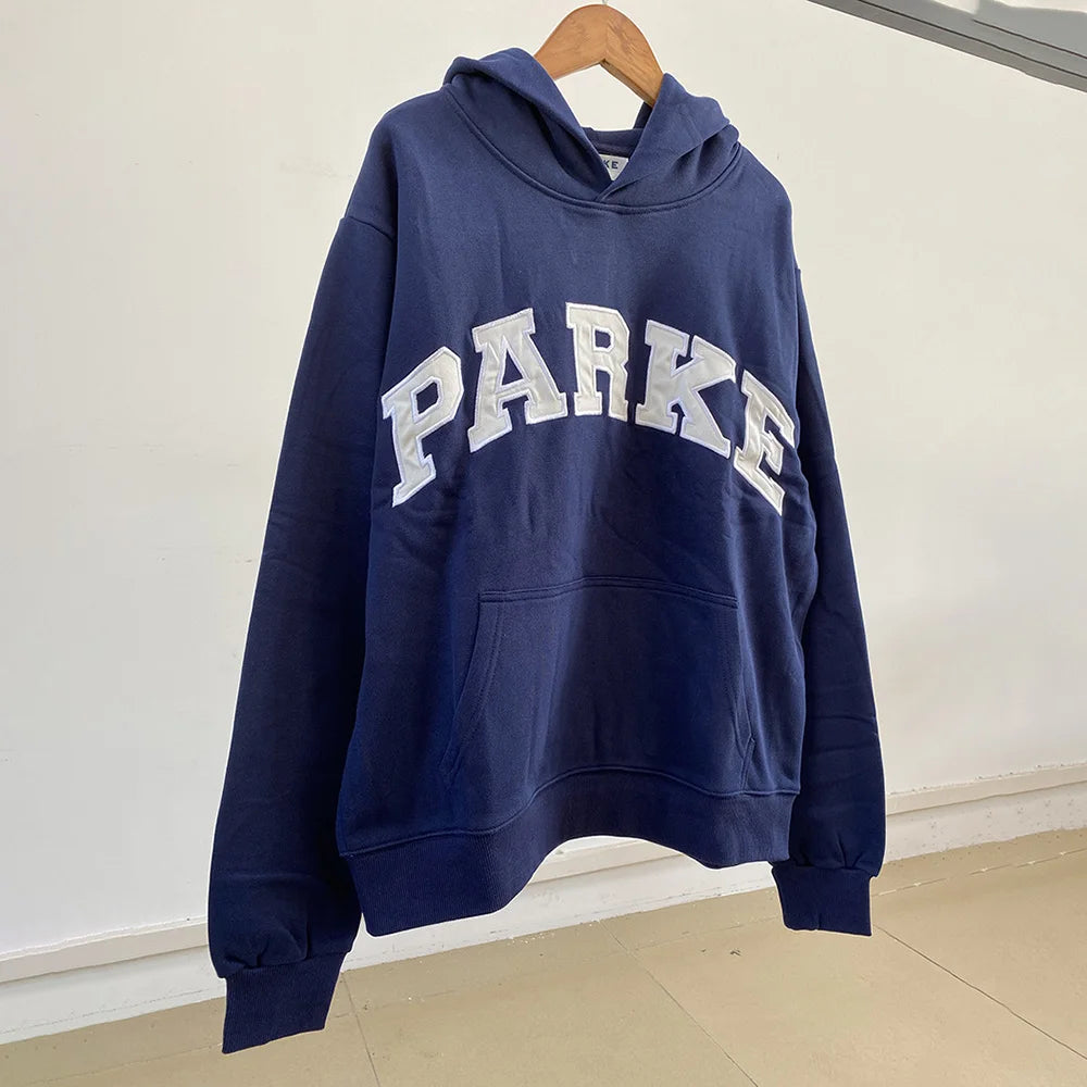 Rowan PK-LM003 Navy Blue Women Long Sleeve Female Hoodies Letter Embroidery Sweatshirts Vintage Casual Sports Lady Top 2026 - ATFH