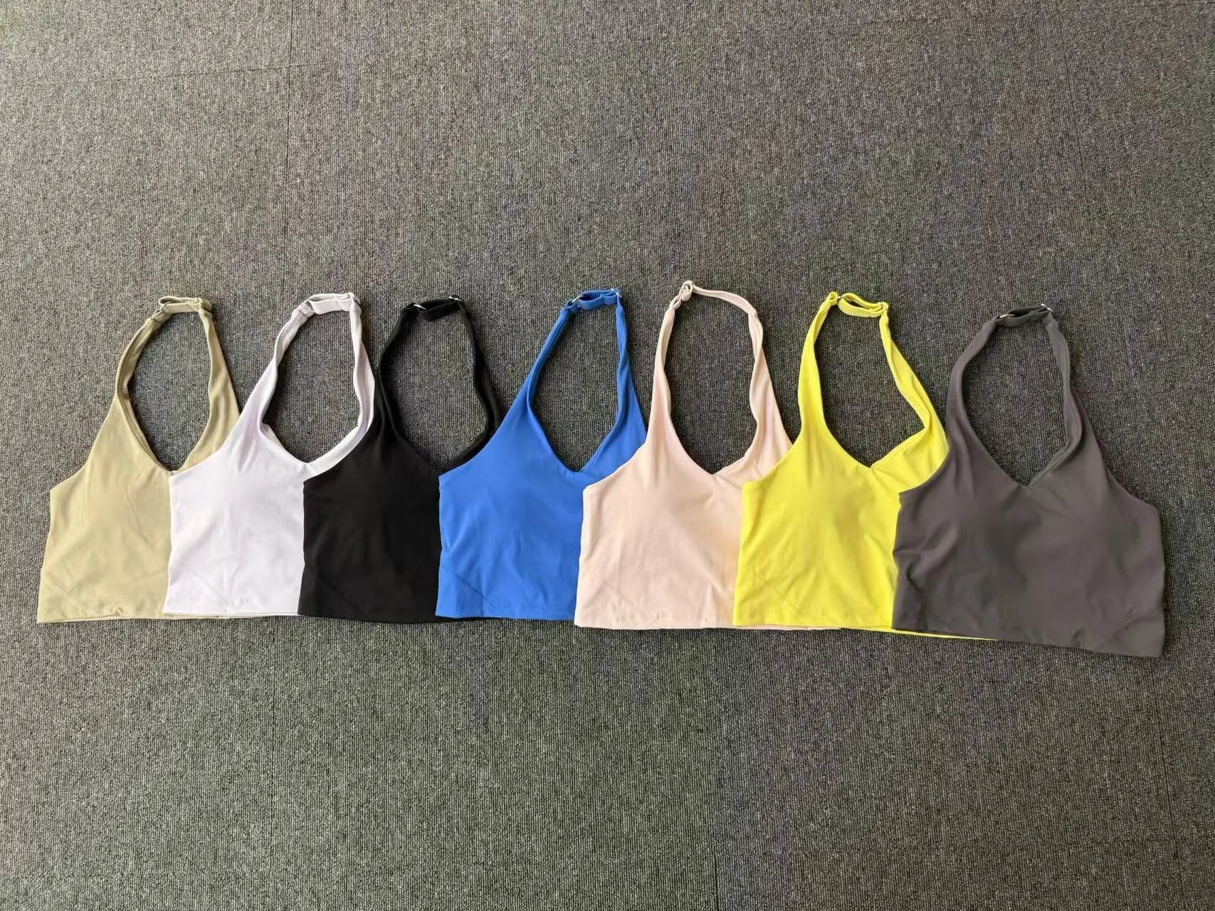 Yoga Top Padding Fitness Shirt Push Up Gym Top Woman Sports Bra Summer Sportswear Women Tracksuit Pilates Clothes Gray Blue Pink - ATFH