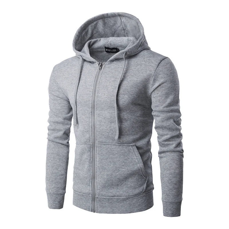 spring autumn Men Sweatshirts Long Sleeve Hoodie Zipper cardigan Male/woman Hoodies Sweatshirt Slim Fit Hoodie Male Clothing - ATFH