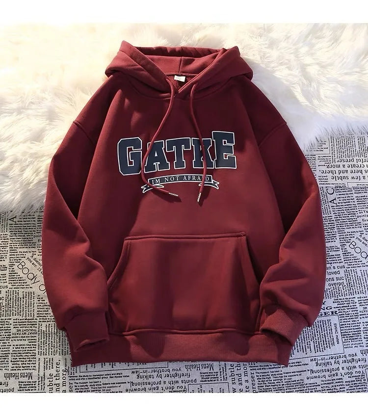 Autumn Winter Men Women Sweatshirt Print Hooded Pullovers Korean Fashion Loose Casual Hoodies Fleece Pullover Women Clothing
﻿ - ATFH