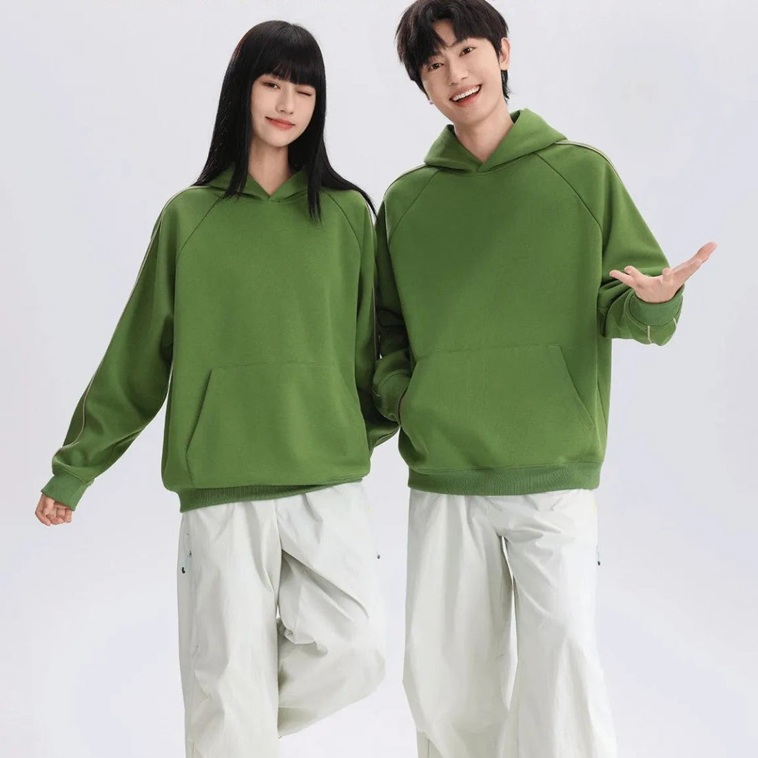 New autumn and winter men's and women's same long-sleeved hooded loose, comfortable and versatile casual sports sweater ATFH