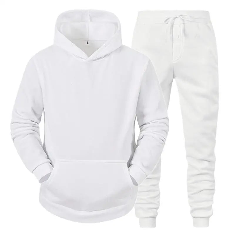 Men Sportswear Sweater Suit Hoodies + Pants Sports Clothing Spring Autumn Sets Jogging Trousers Running Male Tracksuits - ATFH