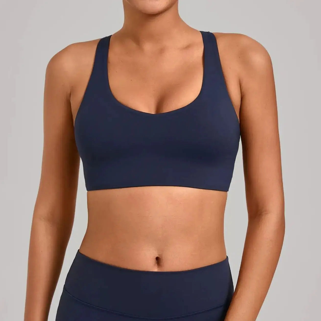 Ning yu Breathable Tank top Sports bra Women's Tight fitting outdoor Yoga bra Running and Fitness Sports bra Shockproof Gym Bra - ATFH