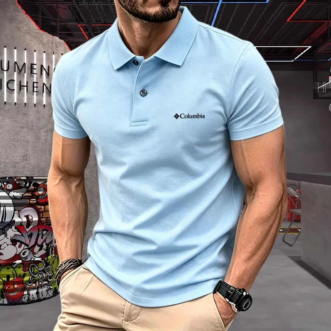 100% pure cotton 2026high-end brand men's short sleeve polo shirt summer fashion luxury logo embroidered golf top casual T-shirt