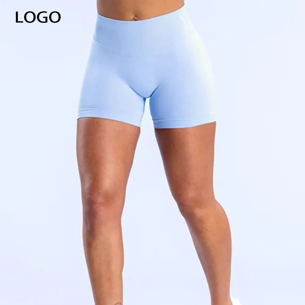 D  LOGO  Summer Running Sports Shorts Women Buttock Lift Leggings Women Cycling Slim Fit Workout Shorts High Waist Yoga Shorts