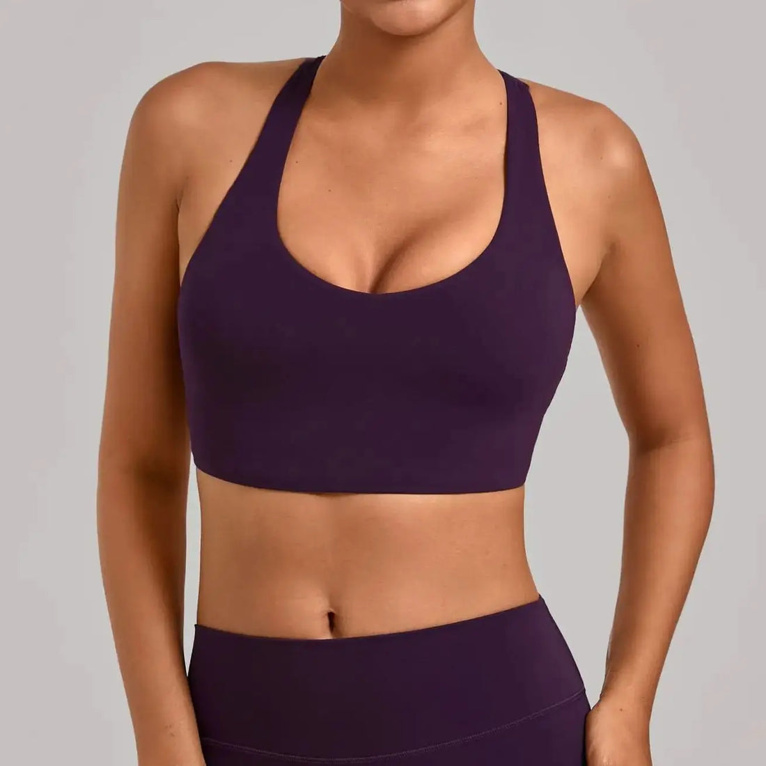 Ning yu Breathable Tank top Sports bra Women's Tight fitting outdoor Yoga bra Running and Fitness Sports bra Shockproof Gym Bra - ATFH