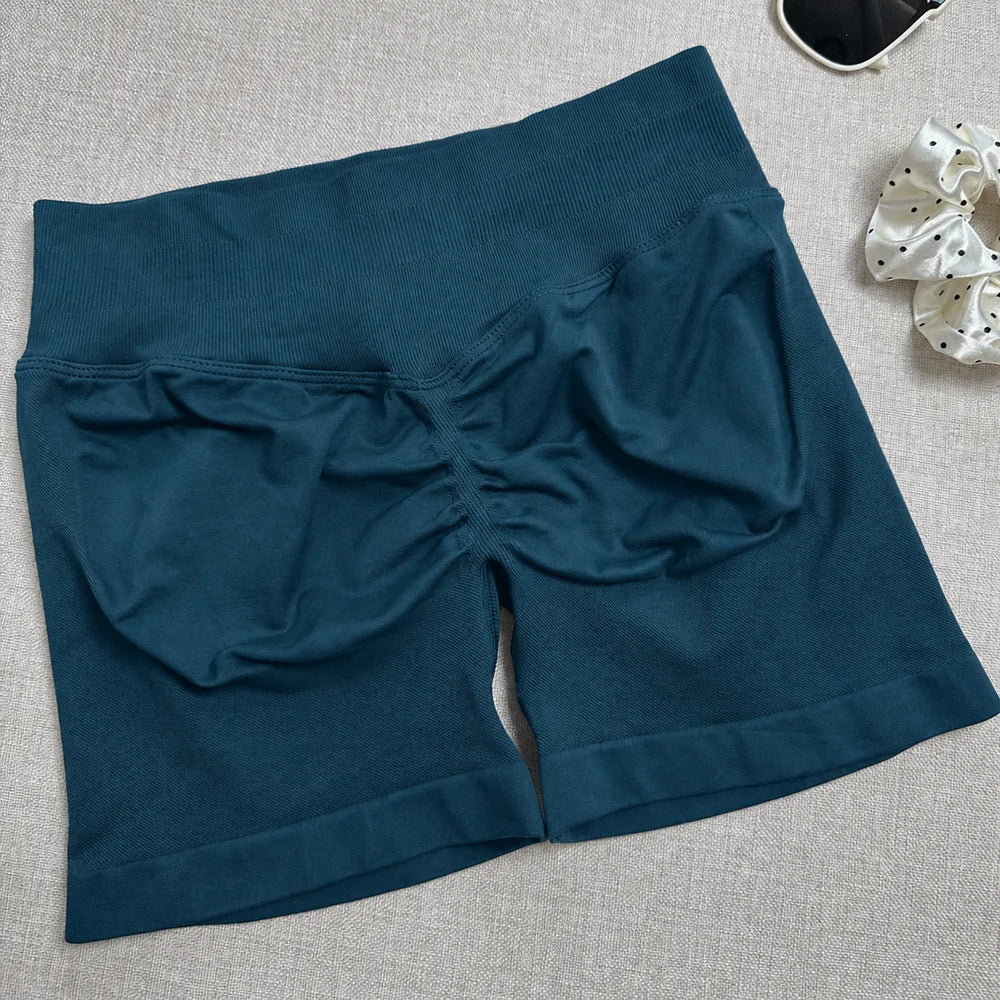 Seamless Yoga Workout Shorts for Women Low Waist Butt Lift Biker Shorts Gym Fitness Activewear Sports Training Shorts