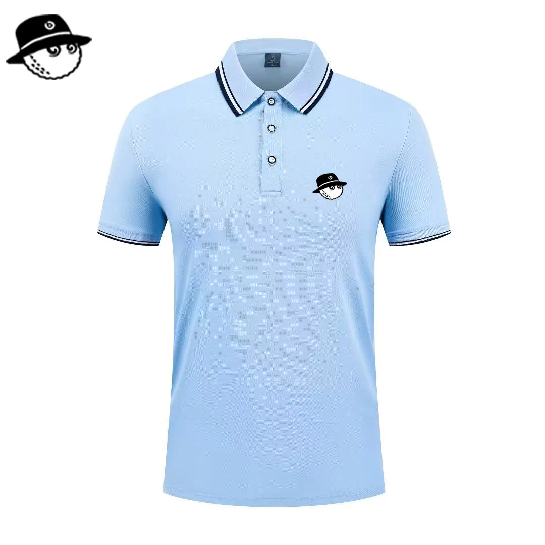 Men Summer Fashion Slim Fit Sport Short Sleeve 100% Polyester Polo Shirt Fake Pocket Decoration Casual Sport Golf Polo Shirt