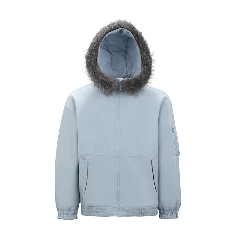 Semir Women Down Jacket Detachable Plush Collar Water Repellent Abrasion Resistant Workwear Thick Warm 2026 New