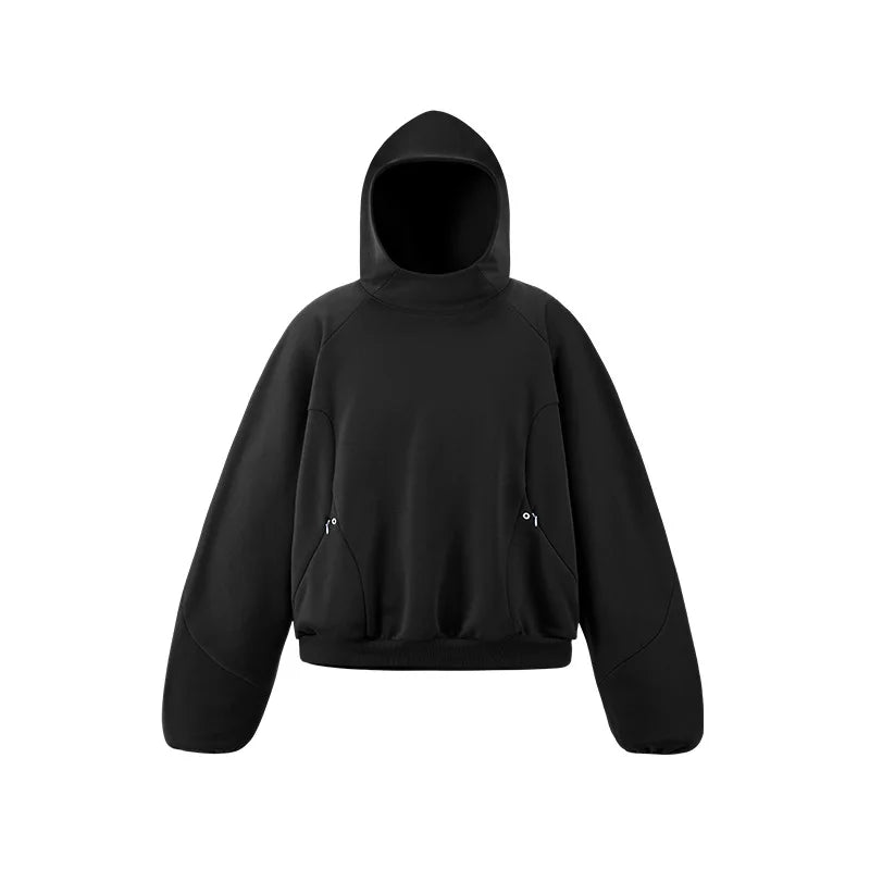 Custom LOGO men's 340G cotton polyester fleece sweater winter new eggshell fleece hoodie scimitar sweatpants couple suit - ATFH
