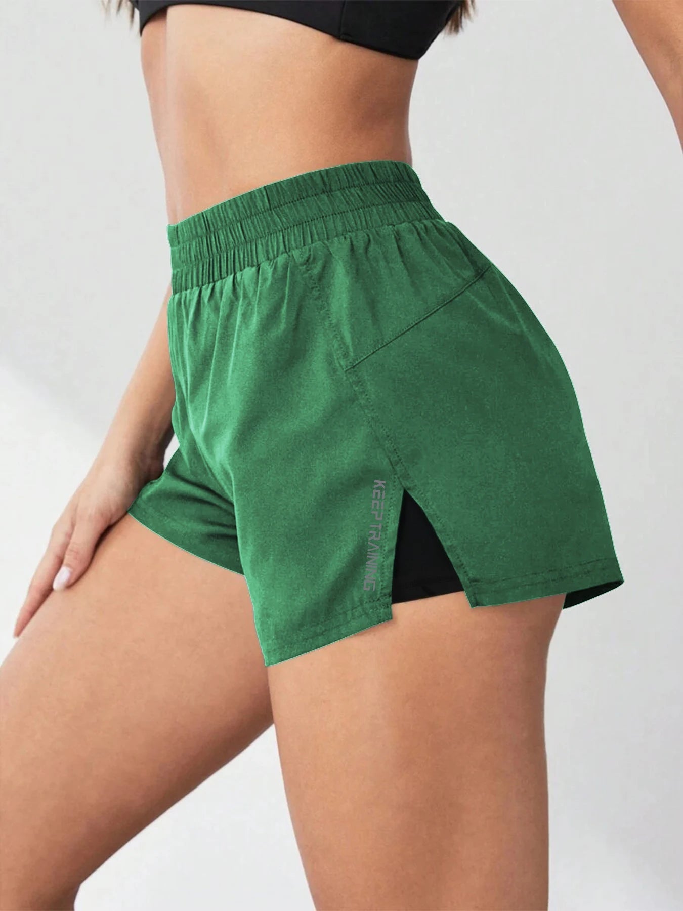 2026 New Style Faux Two-Piece Anti-Exposure Yoga Shorts Sports Shorts Running Fitness Tennis Casual Basic Sports Pants Women's Tahsi Fashion House