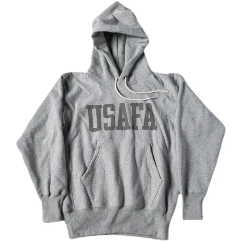 NON STOCK Heavy Thickened Tier Bottom Sweater Men's USAFA Sports Pullover Hoodie - ATFH