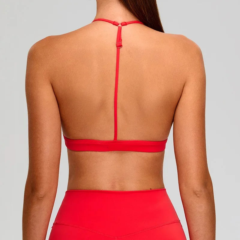 Sports Underwear for Women Fitness Top Push Up Sport Bra Backless Yoga Bra Sport Tops Running Vest Breathable Workout Gym Wear - ATFH