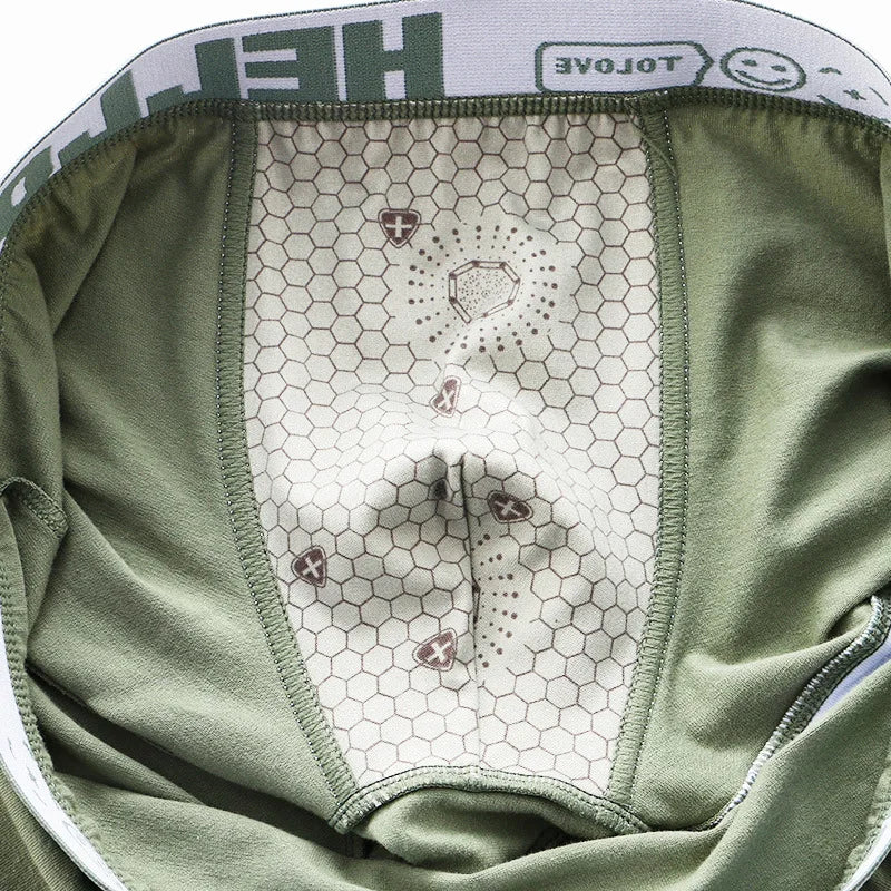 Men Cotton Boxer Shorts Panties Underwear Breathable Soft Letter Belt Men Boxer Fashion Sports Mid-waist Four Corner Pants