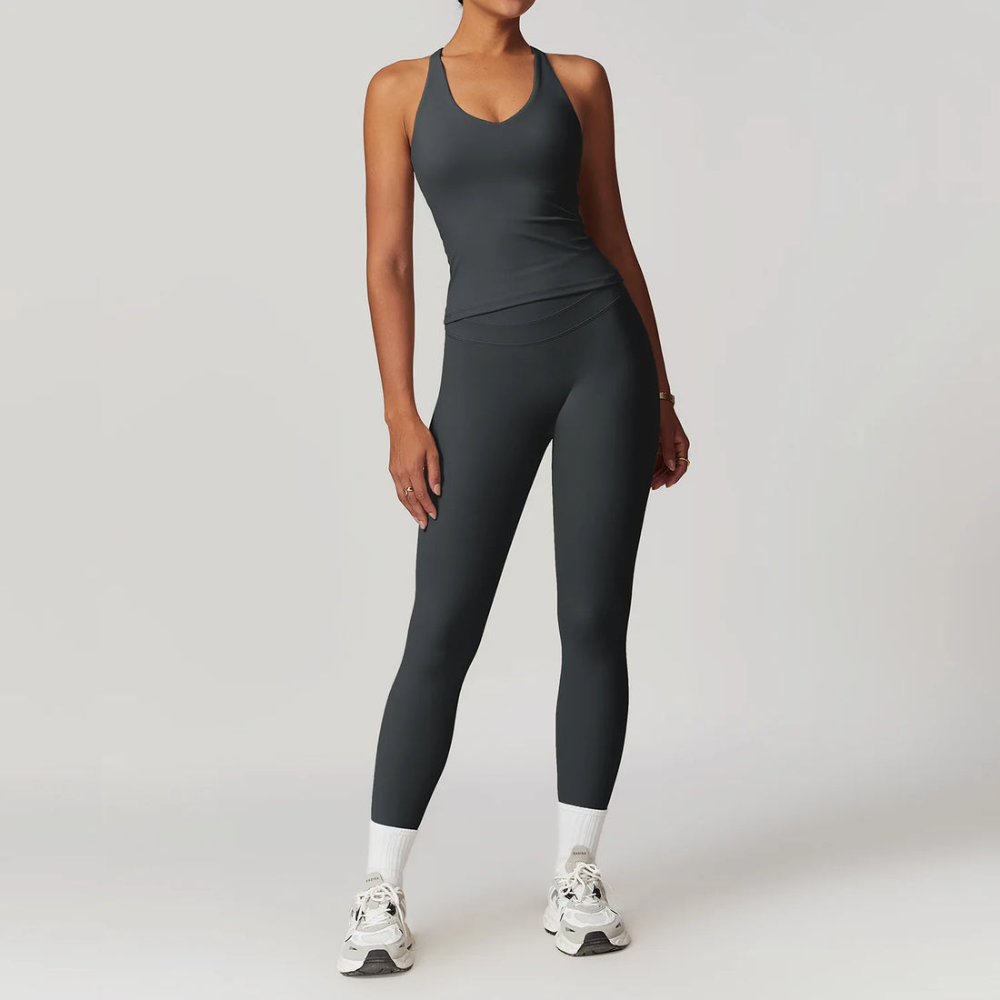 2pcs Yoga Set Women Gym Fitness Sportwear Running Workout Clothes Tights Sports Bra Gym Top Booty Shorts Yoga Leggings Tracksuit - ATFH