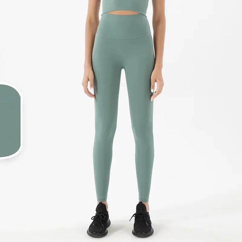 New 35 Colors Naked Feeling Yoga Pants High Waist Seamless Leggings Sport Women Fitness Gym Leggings With Pocket - ATFH