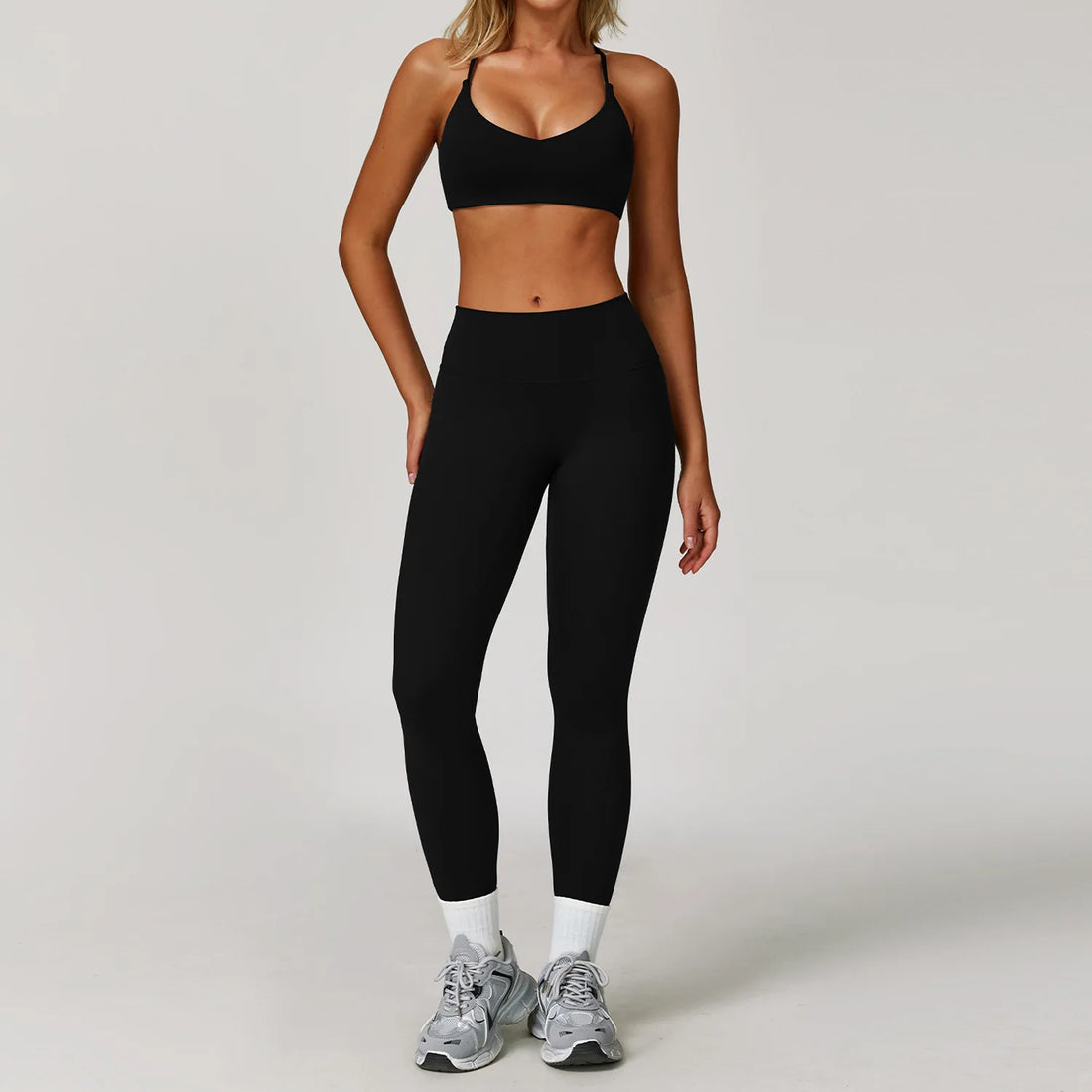 2/3PCS Yoga Suit Sports Set Gym Set Women Tracksuit Running Workout Clothes Long Sleeve Sports Bra Athletic Wear Yoga Clothing - ATFH