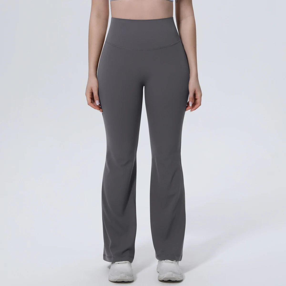 Hamidou High Waist Peach Buttocks Summer Wide Leg Pants Gym Outdoor Running Solid Color Yoga Pants Woman Fitness Sports Trousers ATFH