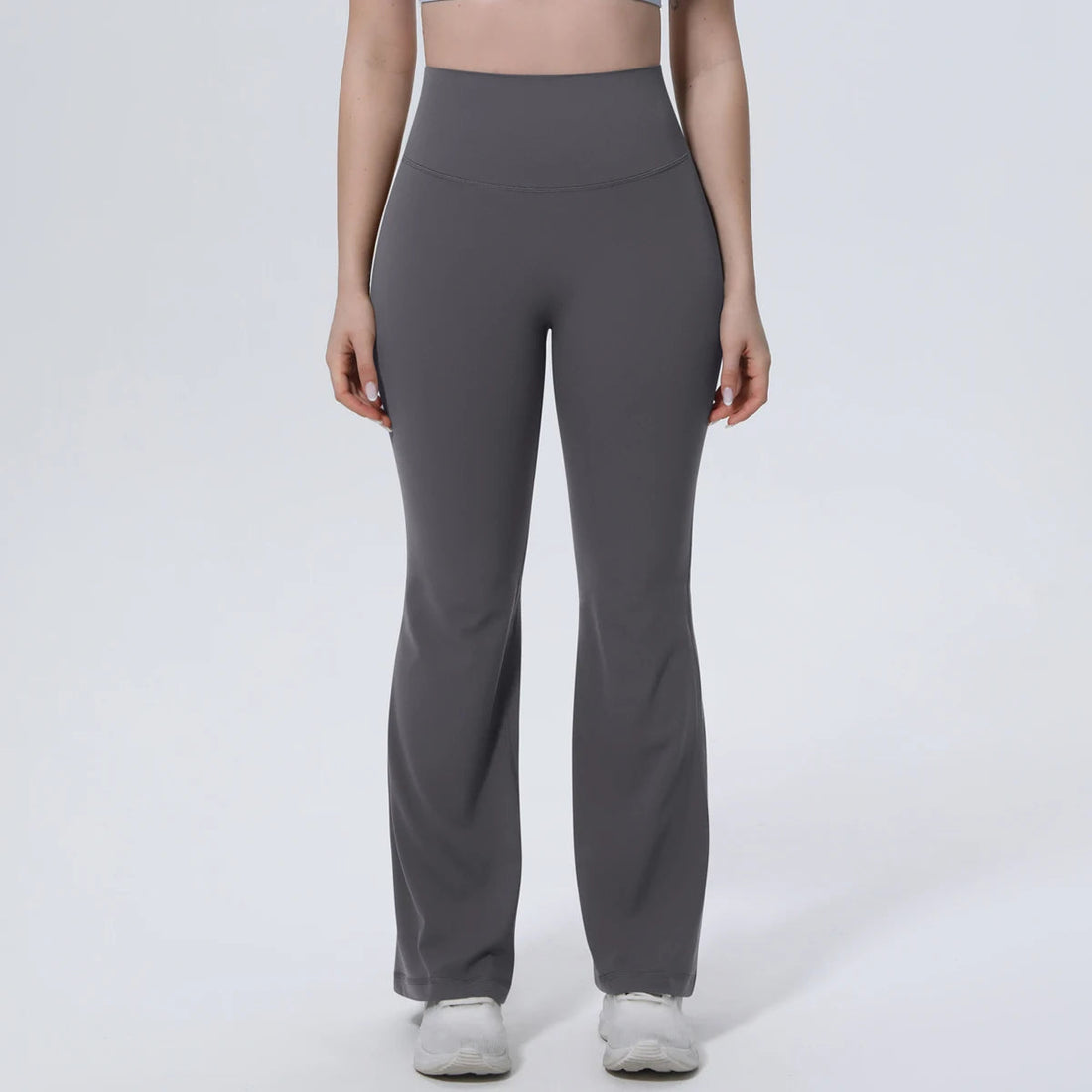 Hamidou High Waist Peach Buttocks Summer Wide Leg Pants Gym Outdoor Running Solid Color Yoga Pants Woman Fitness Sports Trousers ATFH