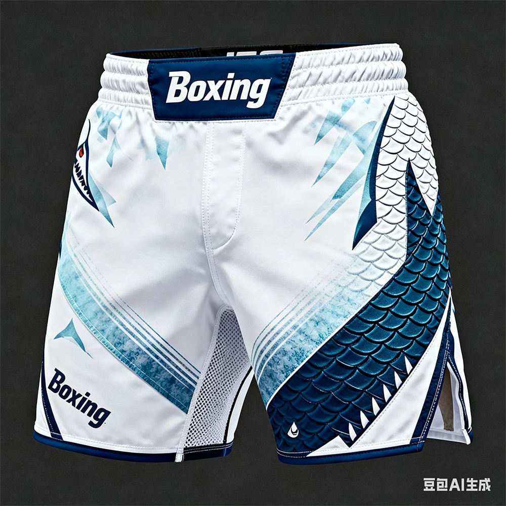 New MMA Heavyweight Fighting Men Summer Boxing Training Shorts Muay Thai Breathable Sports Pants Jujutsu Wrestling Shorts ﻿