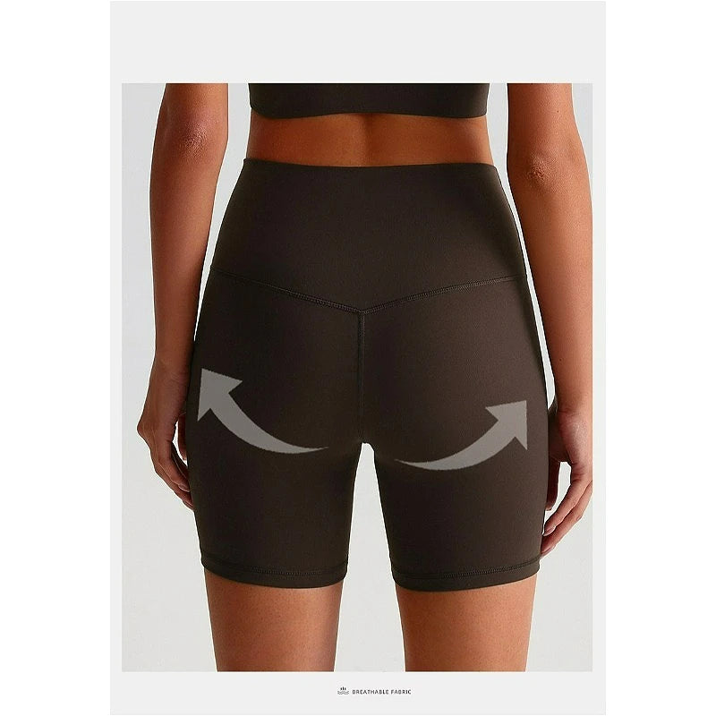 Women's Seamless Yoga Set Quick-Dry Sexy Backless Sportswear Bra High-waisted Shorts Outdoor Running Gym Fitness Workout Outfit - ATFH