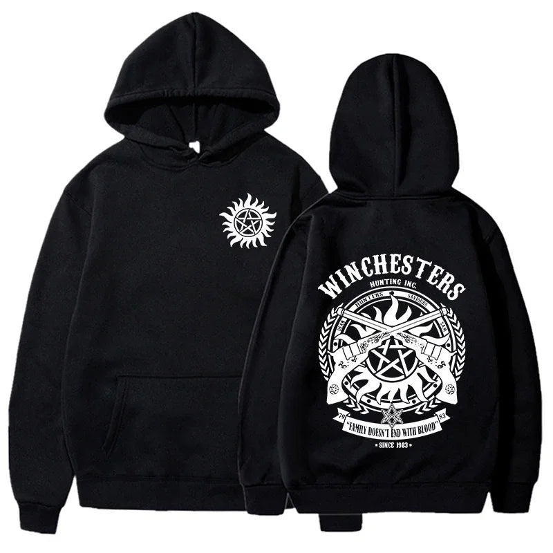 NEW Supernatural Printed Hoodie Women Men Fashion Autumn Winter Warm Sweatshirt Hip Hop Harajuku Streetwear Long Sleeve Pullover