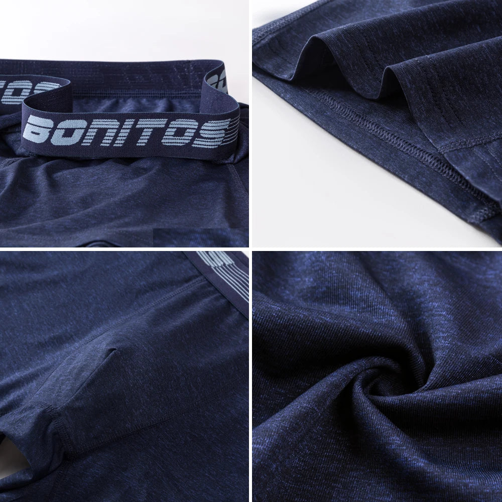 4pcs Men's Panties Sexy Underpants Mens Polyester Boxer Short Brand Underwear For Man Boxers Breathable Trunks M-XXXXL