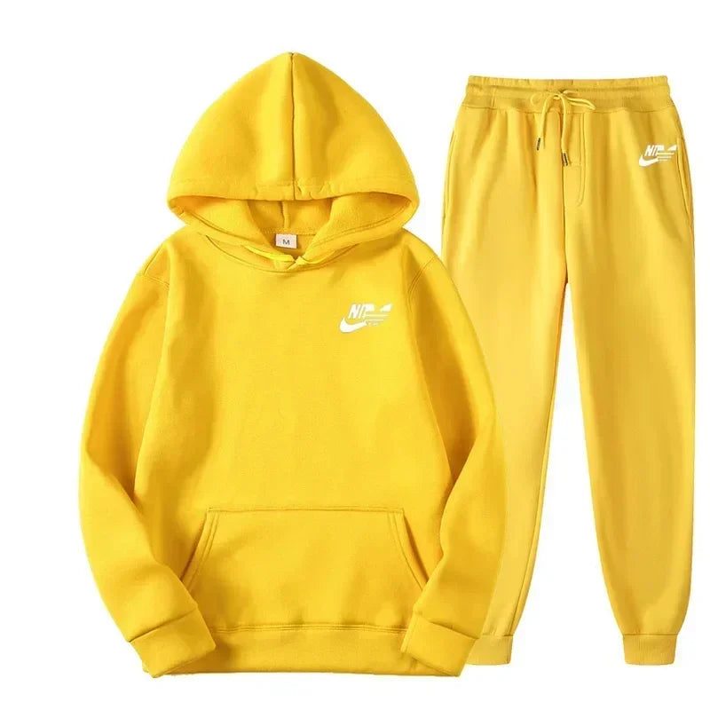 2025 Spring Autumn Men Casual Two Piece Sets Sweatshirts Men Women Street Los Fashion Printed Sports Suit ATFH