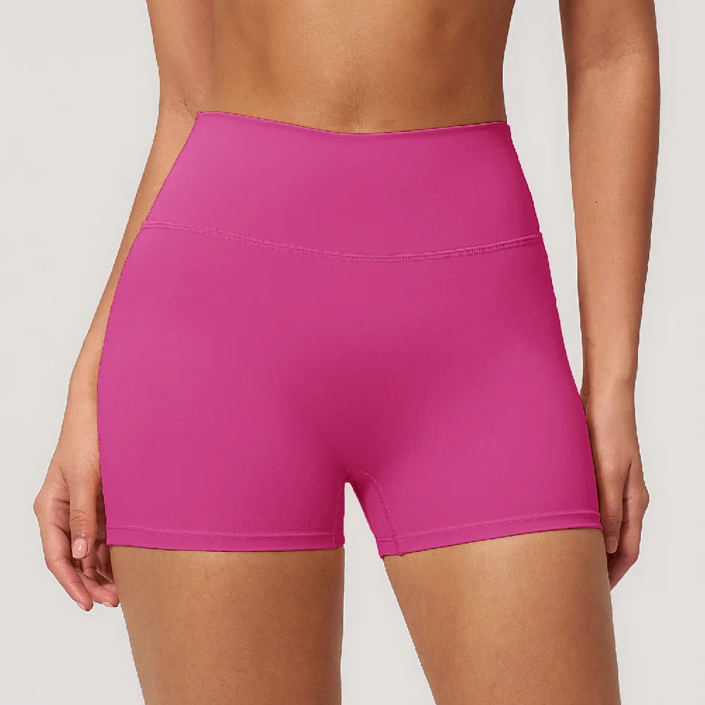 High Waist Yoga Shorts Women's Summer Breathable Sports Fitness Shorts Running Cycling Shorts Female Workout Gym Short Tights