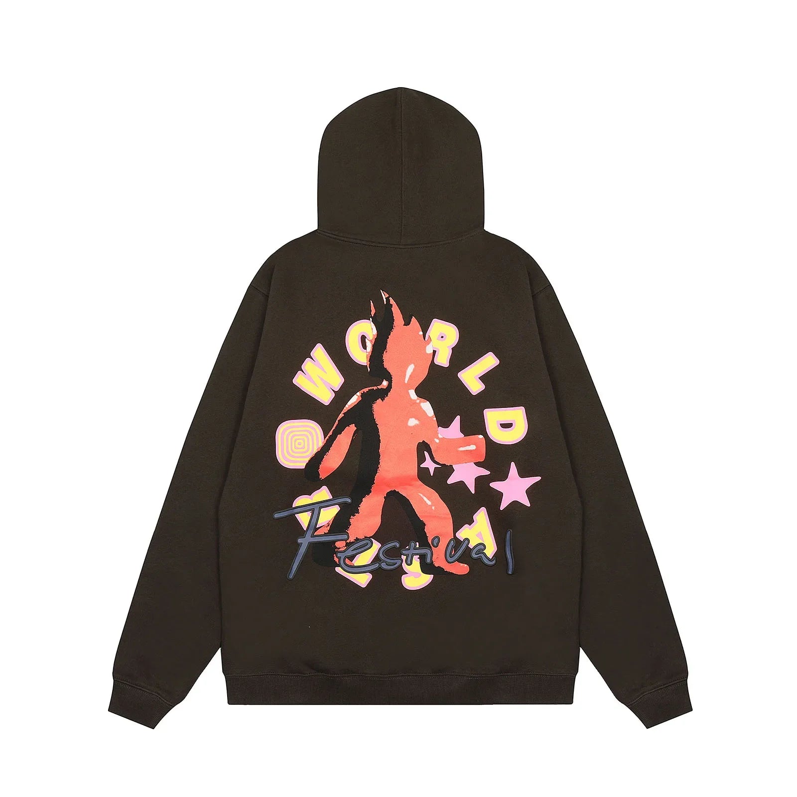 Y2k Streetwear Flame Person Letter Print Hooded Sweatshirts for Men and Pullover Ropa Hombre Sudaderas Fleece Baggy Hoodies - ATFH