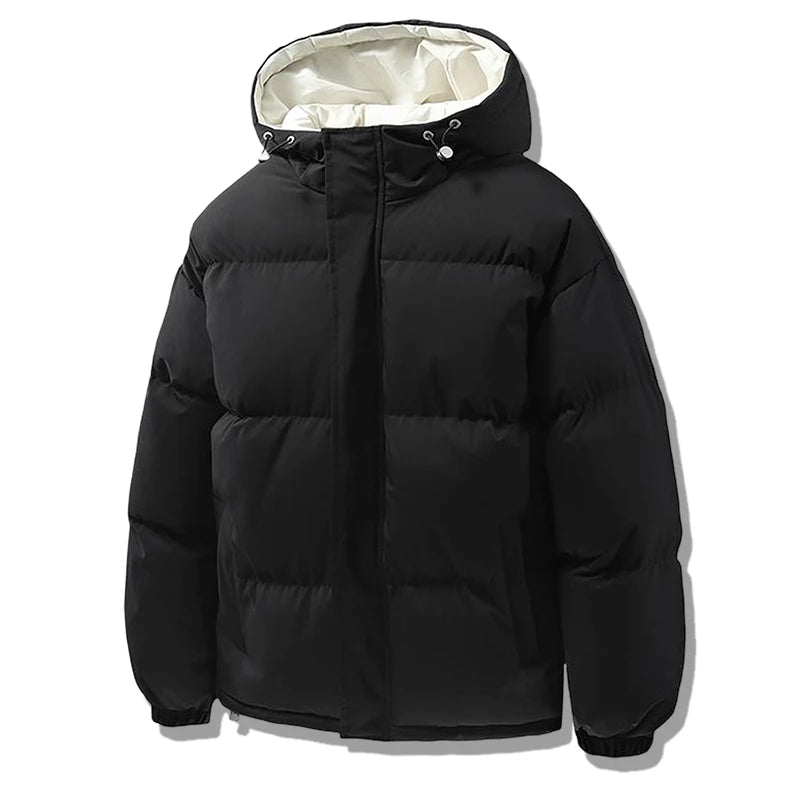 Winter Men Parkas Thick Warm Jacket Hooded Quilted Jacket Down Jacket Casual Cotton-Padded Puffer Coat Unisex Outwear