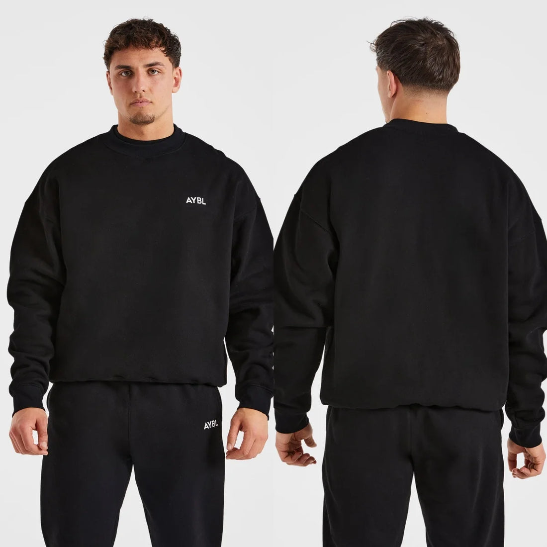 AY Round-neck Pullover with Logo Printed on The Chest Graphic Printing High-end Luxury Unisex Style Both of Men and Women BL