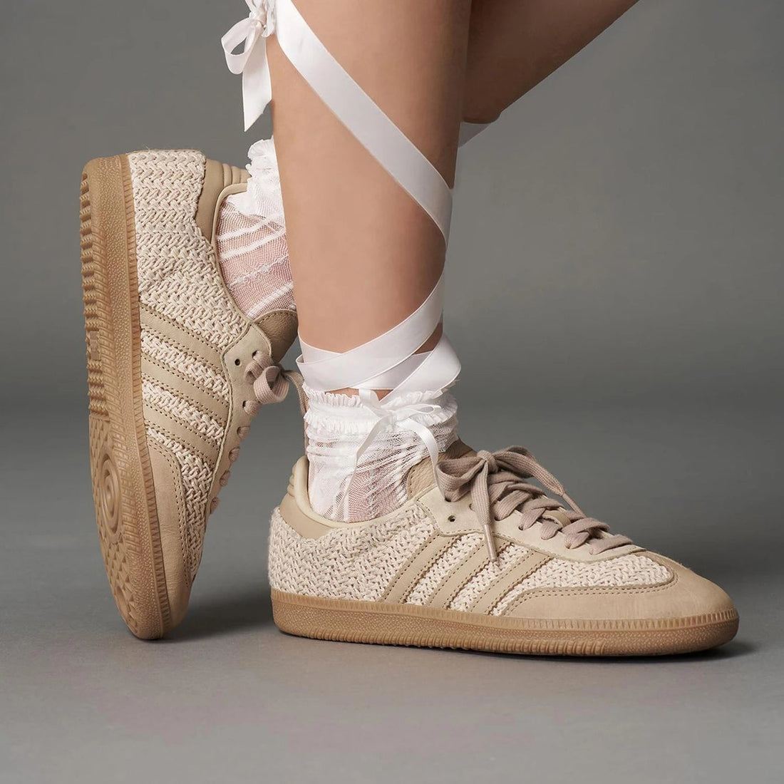Adidas genuine clover women's knitted casual classic sports shoes JR9446 ATFH