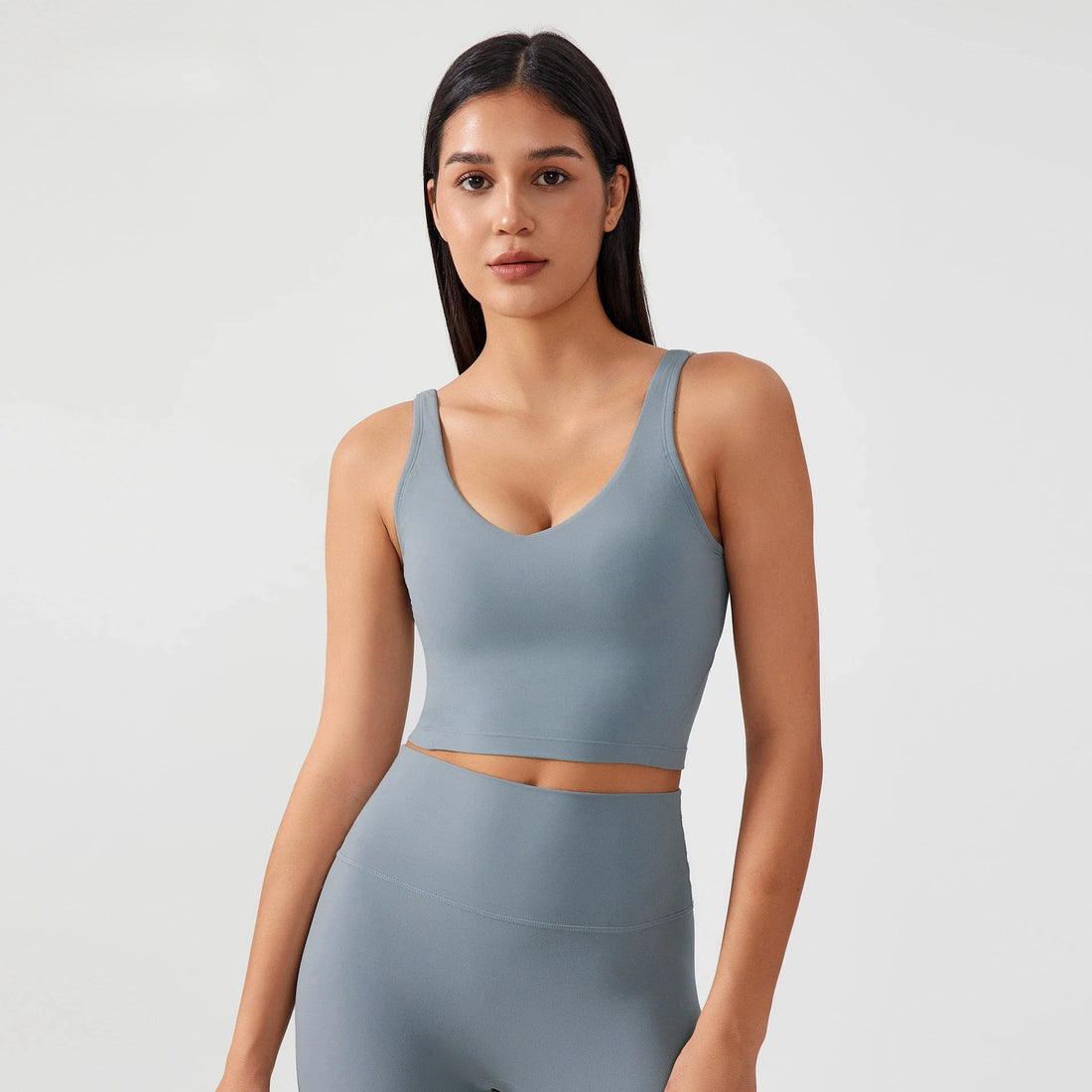 Sports Bra for Women Yoga Top Fixed Chest Pad Gym Vest Shock-proof Workout Tops Yoga Clothes U-shaped Back Fitness Crop Top - ATFH