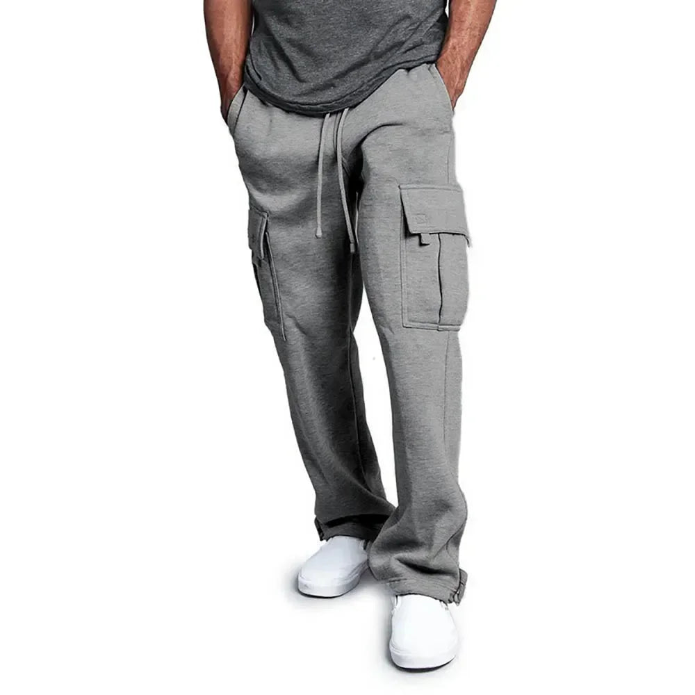 Mens Sweatpants Fit Joggers for Sports and Streetwear Loose Oversized Soft Drawstring Long Pants Men Multi - Pocket Pants