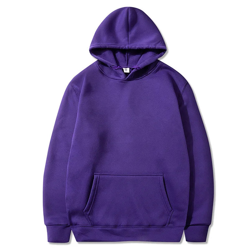 Men's Hoodies New Spring Autumn Casual Hoodies Sweatshirts Men's Top Solid Color Hoodies Sweatshirt Male Casual Tops 11 Colors - ATFH