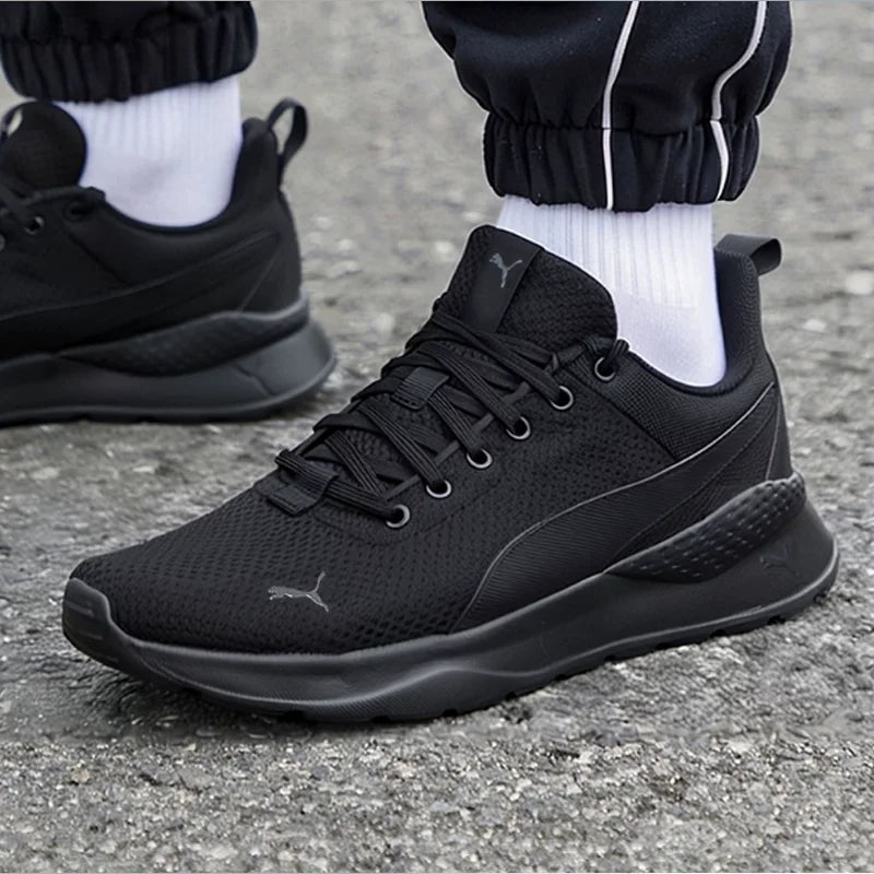 PUMA 371128-01 Unisex Summer Black Cushion Running Shoes Breathable Light Casual Sports Sneakers For Men Women
