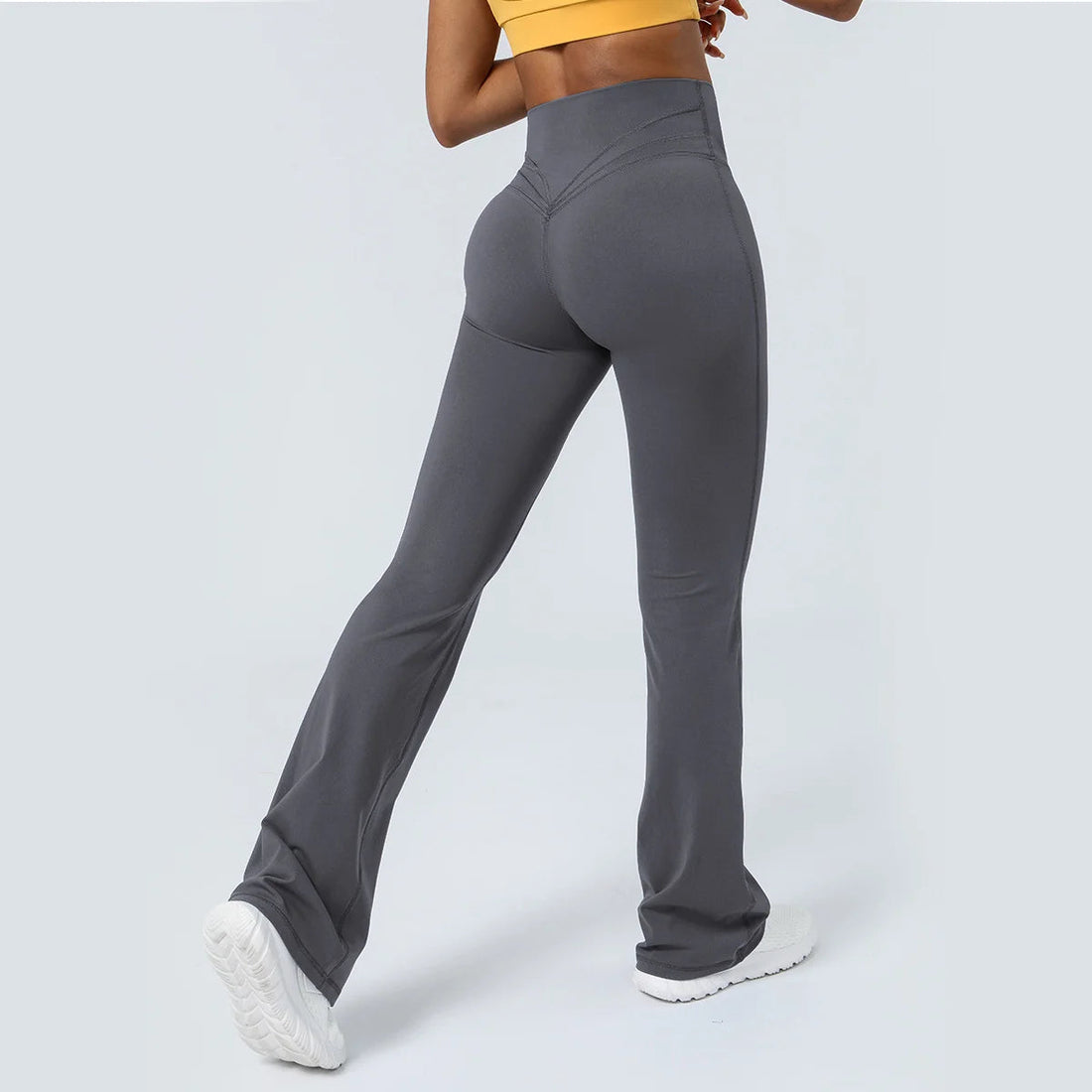Women Yoga Flare Leggings High Waist Dance Pilates Fitness Gym Buttock Lifting Workout Wide-Leg Pants Outdoor Train Sport Tights ATFH