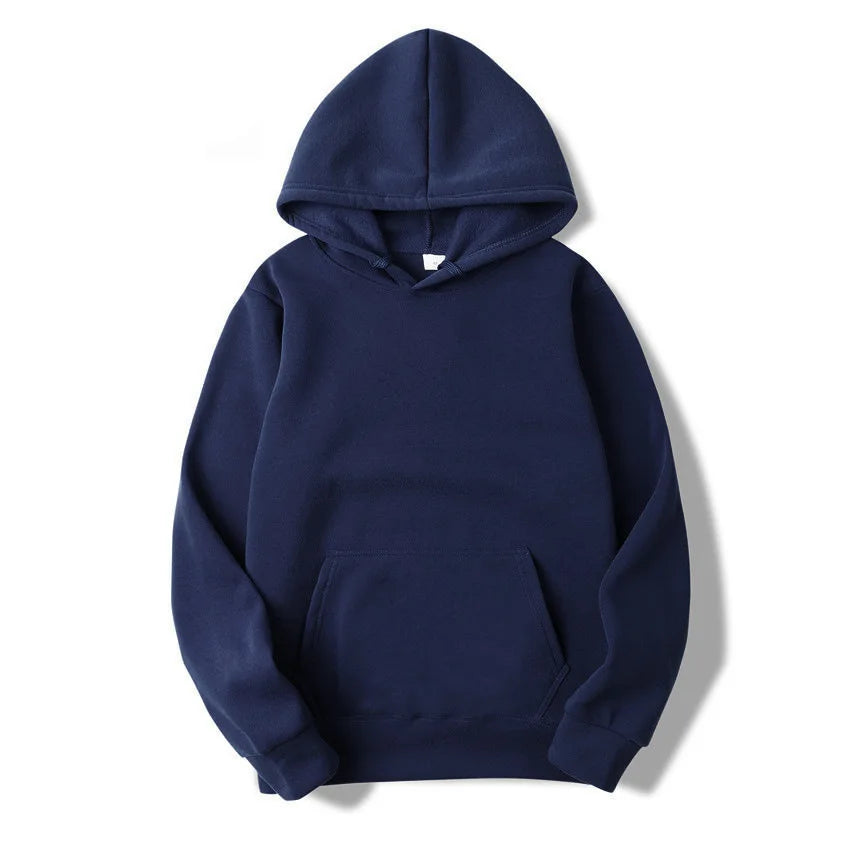 2025 Men's Solid Color Hooded Sweaters Men's Warm Wool Sweater Fashionable Street Clothing Loose  Breathable Jersey Brand Hooded - ATFH