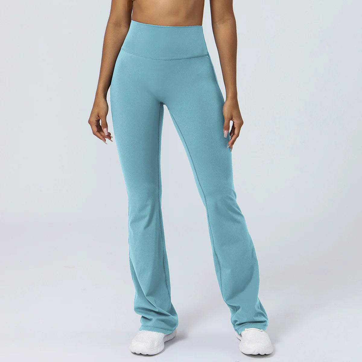 Women Yoga Flare Leggings High Waist Dance Pilates Fitness Gym Buttock Lifting Workout Wide-Leg Pants Outdoor Train Sport Tights ATFH