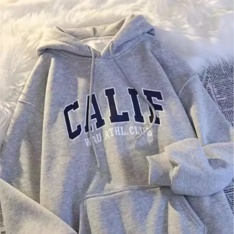 Men And Women Winter Sweatshirt Print Hooded Pullovers Fashion Loose Casual Hoodies Fleece Pullover Women Clothing sportswear - ATFH