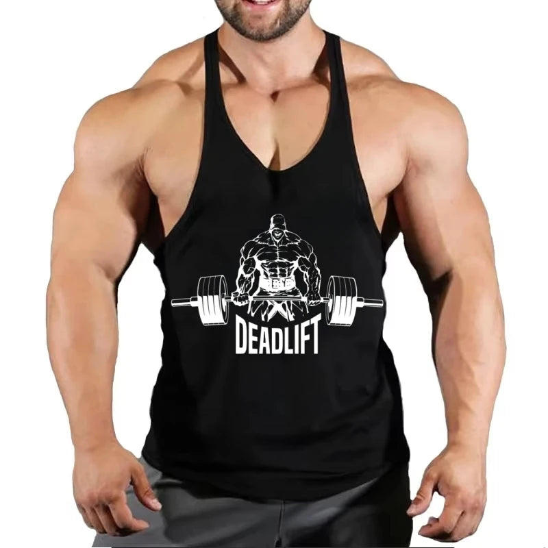 Men's Stringer Vest Gym Workout Top Bodybuilding Shirt Sleeveless Sweatshirt Fitness Clothing for Men