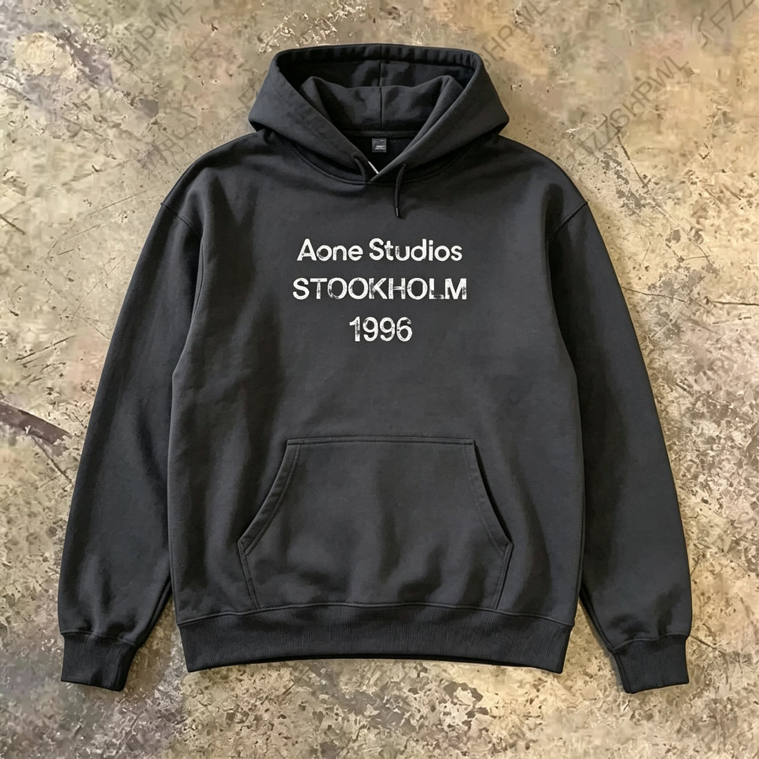 2026 Retro letter print hooded sweatshirt suitable for both men and women. Letter print sporty casual street style loose top.