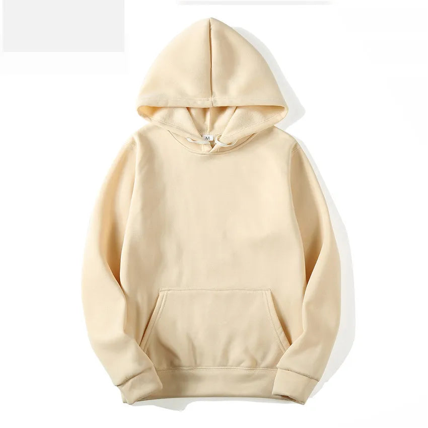 2025 Men's Solid Color Hooded Sweaters Men's Warm Wool Sweater Fashionable Street Clothing Loose  Breathable Jersey Brand Hooded - ATFH