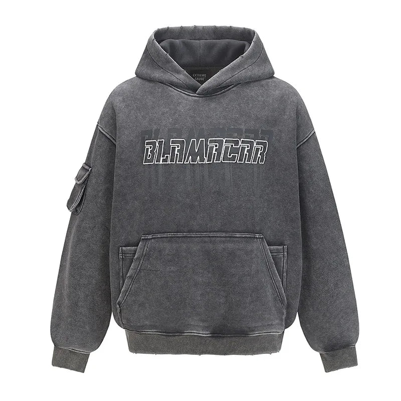 Oversized Prtinted Hip Hop Sweatshirt Streetwear Harakuju Casual Pullover Hoodies For Male Spring Autumn - ATFH